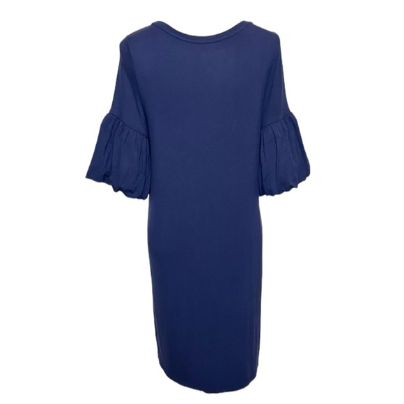 Lilly Pulitzer Lindell Bubble Sleeve Mini Dress size XL in True Navy - Picture 7 of 9